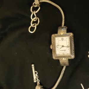 Brighton Short Hills charm bracelet watch (needs battery)